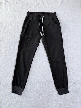 FIGS Women Scrub Pants Size Xsmall Black Cargo Jogger Zamora Pull On